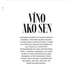 Víno ako sen. Forbes 12/2021